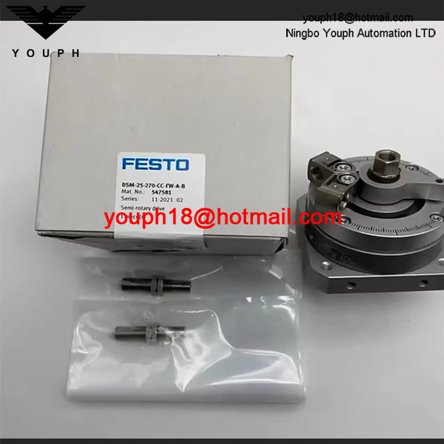 Festo DSM-25-270-CC-FW-AB 547581 Doble de acción con impulso semi-rotación de amortiguadores
