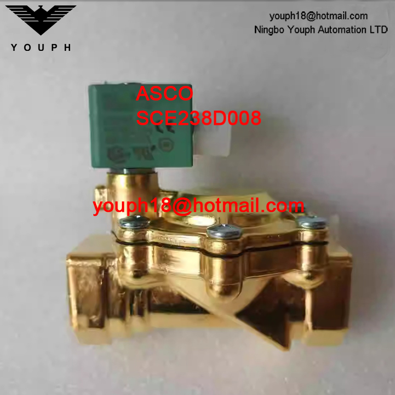 ASCO SCE238D008 G1/2 'ORIFICE DE 15 mm Válvula solenoide de latón normalmente cerrada