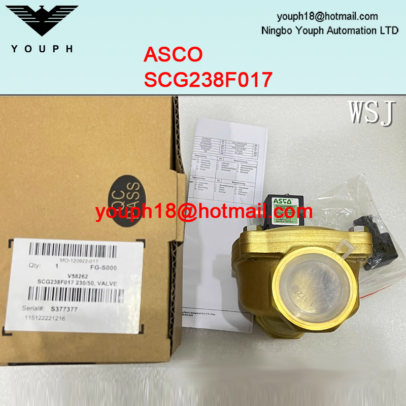 ASCO 238 SCG238D017 G1.5 'Válvula solenoide de latón normalmente cerrada