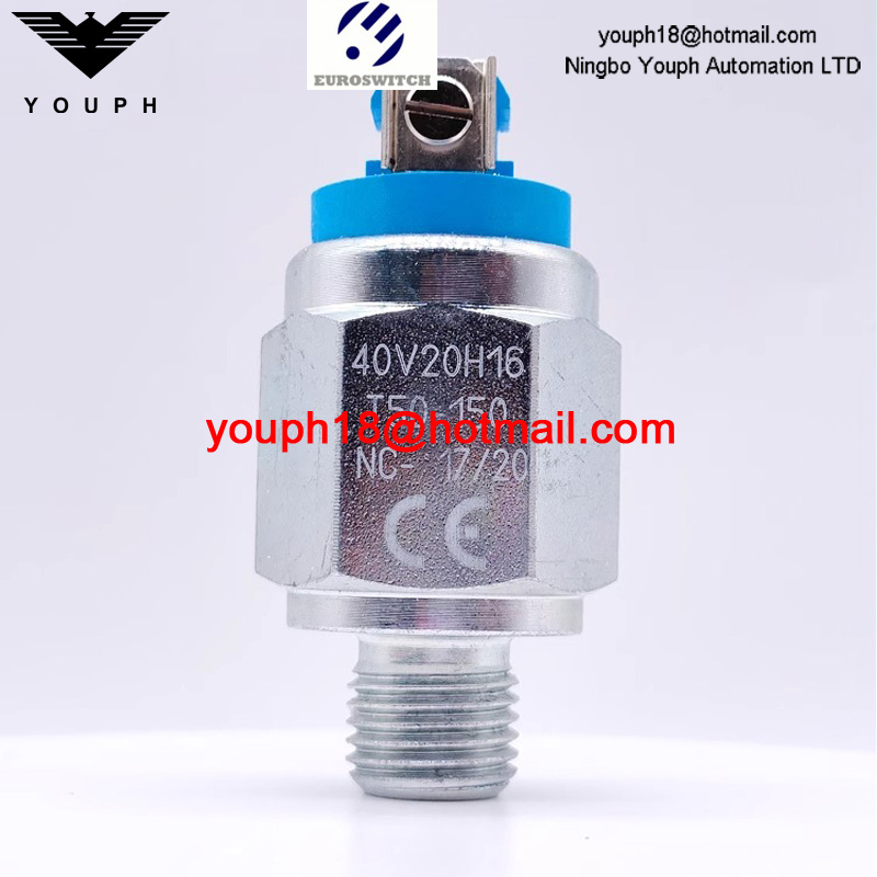 EuroSwitch 40V10H16 40V10H17 40V20H16 40V20H17 T50-150 40 40V Interruptor de presión operado por el pistón