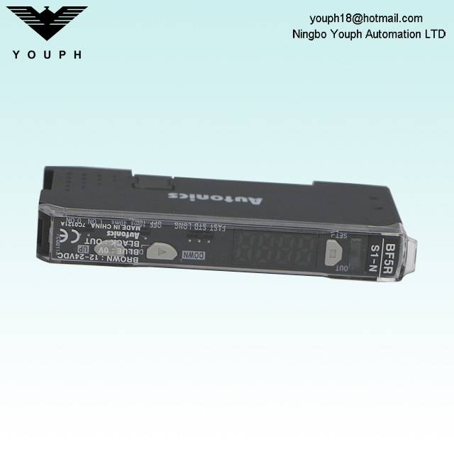 Autonics BF5R-S1-N NPN Red LED Single Pantall Sensor Digital Fiber Sensor Switch