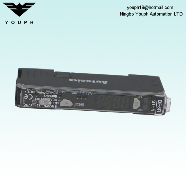 Autonics BF5R-S1-N NPN Red LED Single Pantall Sensor Digital Fiber Sensor Switch