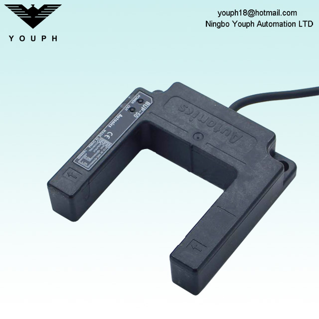Autonics BUP-50 NPN Abrir sensor de fotos de haz en forma de U en forma de U