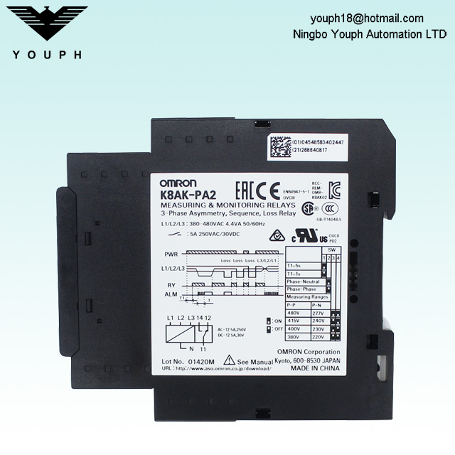 Omron K8AK-PA2 K8AK-PH1 K8AK-PM2 Fase-Sequencia Fase-pérdida
