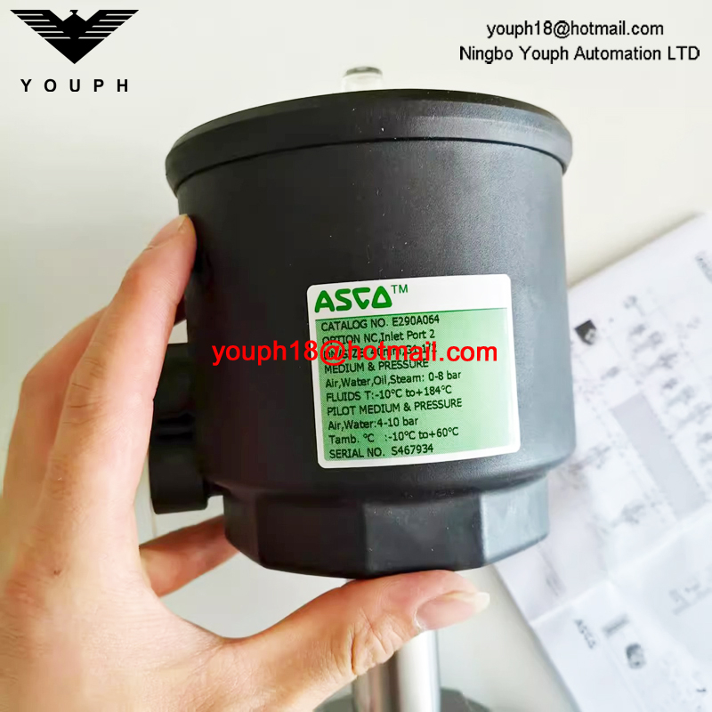 EMERSON ASCO E290A064 40 mm 1-1/2 VÁLVULA de asiento en ángulo accionada por presión de acero inoxidable AISI 316L