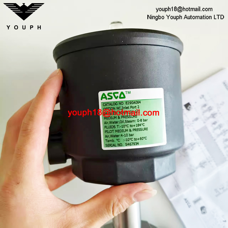 EMERSON ASCO E290A064 40 mm 1-1/2 VÁLVULA de asiento en ángulo accionada por presión de acero inoxidable AISI 316L