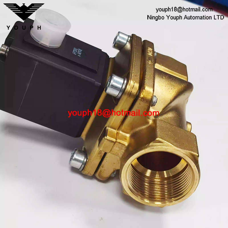 Burkert 00085291 0290A Serie NBR Válvula solenoide servocontrolada de latón de 2/2 vías G1-1/4