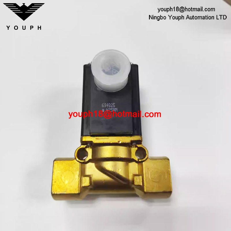 Burkert 00050294 Válvula solenoide de cuerpo de latón de 2/2 vías normalmente cerrada con diafragma NBR serie 0290