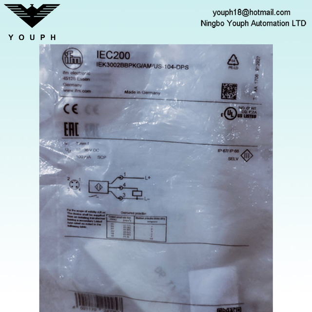 IFM IEC200 IEK3002BBPKG/AM/US-104 Sensor inductivo de metal completo