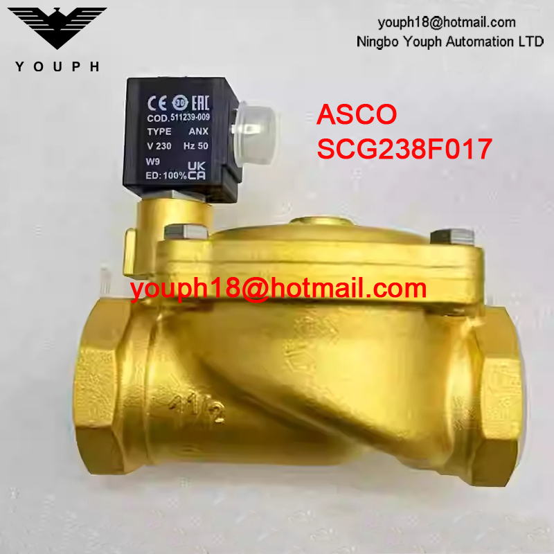 ASCO 238 SCG238D017 G1.5 'Válvula solenoide de latón normalmente cerrada