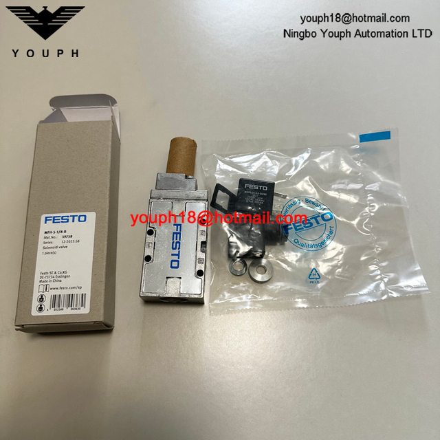 Festo MFH-5-1/8-B 19758 con bobina 24VDC 220VAC Válvula de tigre 2000 Válvula solenoide