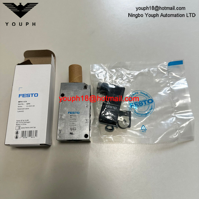Festo MFH-5-1/4 6211 G1/4 Coil 24VDC 110VAC 220VAC MFH Válvula solenoide