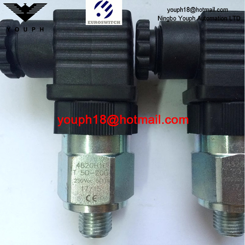EuroSwitch 4820H16 Rango de ajuste 50-200 bar SPDT Contactos Interruptor de presión del pistón
