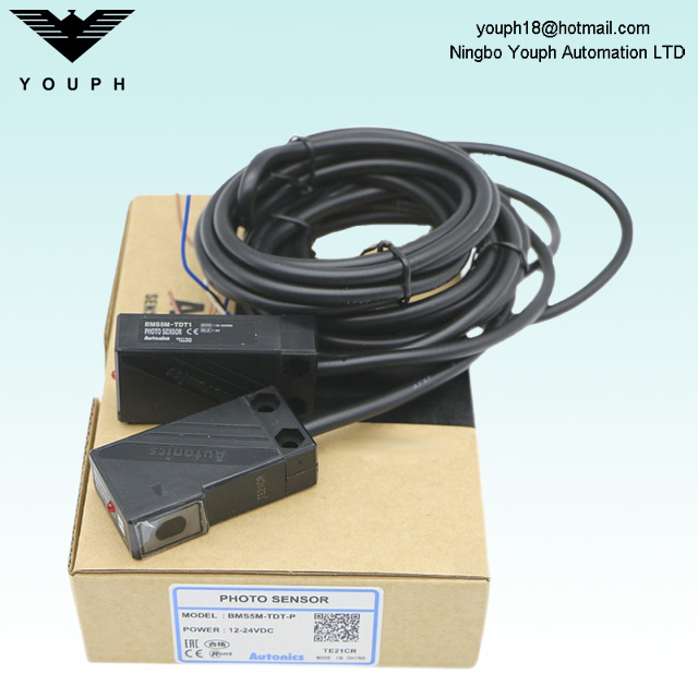 Autonics BMS5M-TDT-P PNP Amplificador de haz de paso Sensor fotoeléctrico incorporado