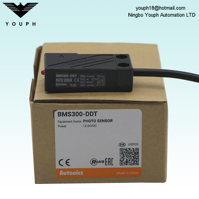 Autonics BMS300-DDT Amplificador reflectante difuso Sensor de fotos de materiales opacos translúcidos incorporados