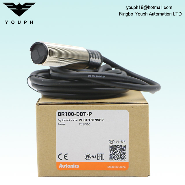 Autonics BR100-DDT-P BR100-DDT-CP Sensor de fotos cilíndrico reflectado reflectado difuso