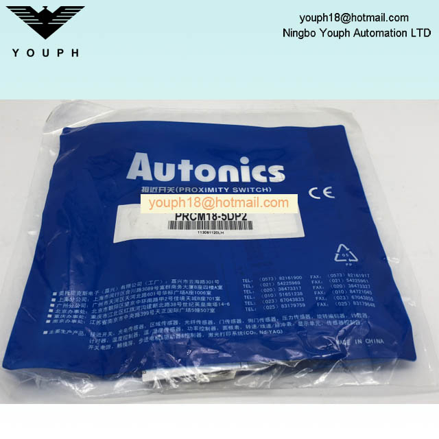 Autonics PRCM18-5DP2 PRCM18-5DN2 Sensor de proximidad de tipo de conector cilíndrico
