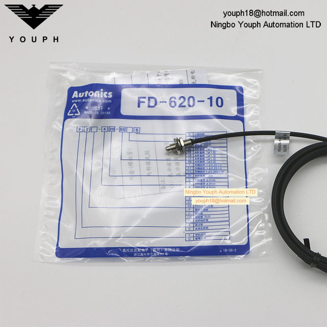 Autonics FD-620-10 Tipo reflectante difuso Sensor de fotos de cable de fibra óptica