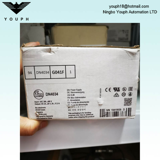 IFM DN4043 G041F Modo conmutado 24 V DC Fuente de alimentación 