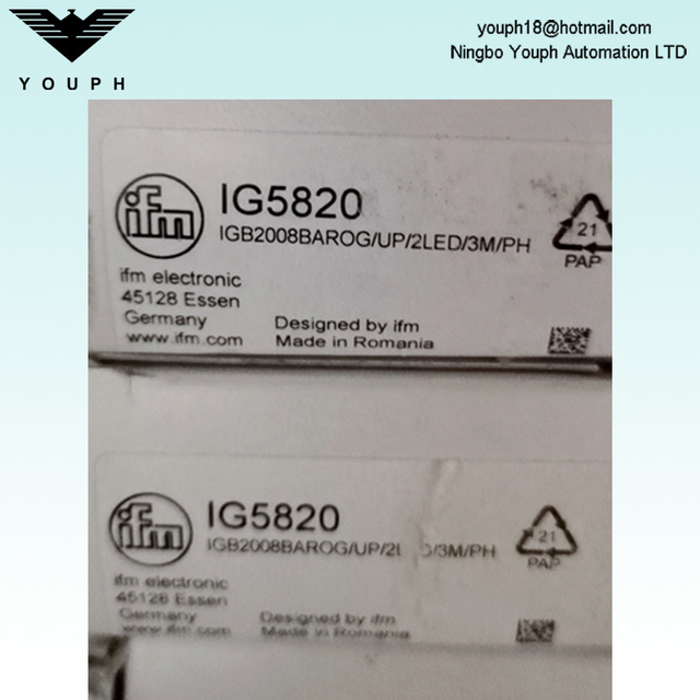 IFM IG5820 IGB2008BAROG/UP/2LED/3M/Sensor inductivo