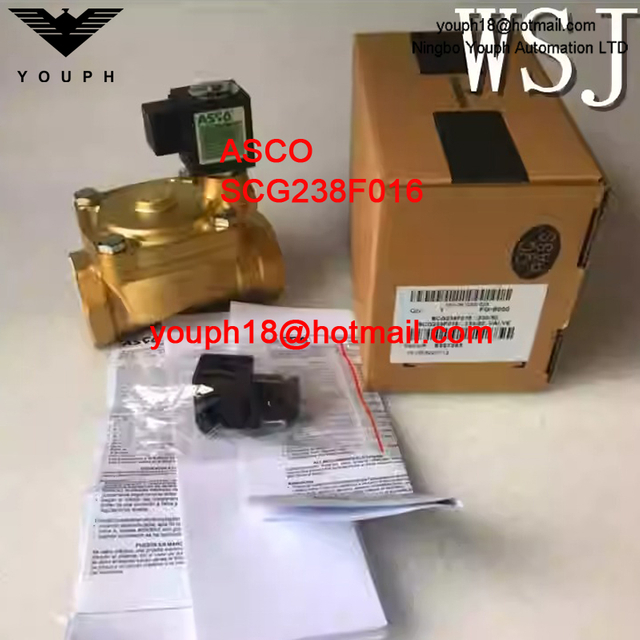 ASCO 238 SCG238D016 G1-1/4 'Válvula solenoide de latón normalmente cerrada