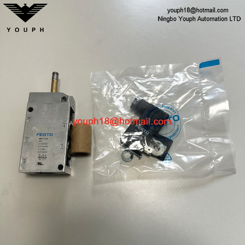 Festo MFH-5-1/4 6211 G1/4 Coil 24VDC 110VAC 220VAC MFH Válvula solenoide
