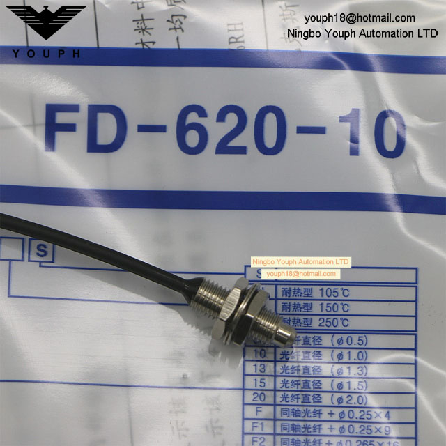 Autonics FD-620-10 Tipo reflectante difuso Sensor de fotos de cable de fibra óptica