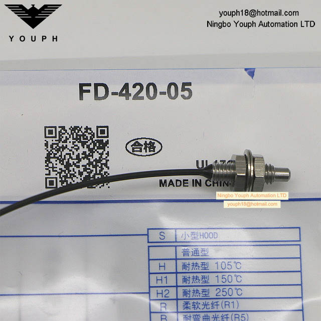 Autonics FD-420-05 Tipo reflectante difuso Sensor de fotos de cable de fibra óptica