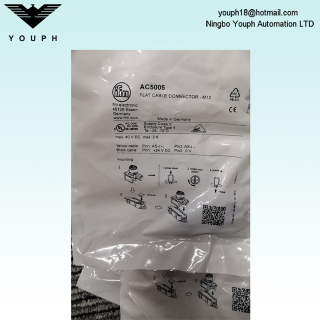 Conector de desplazamiento de aislamiento de cable plano de IFM AC5005 AC5005