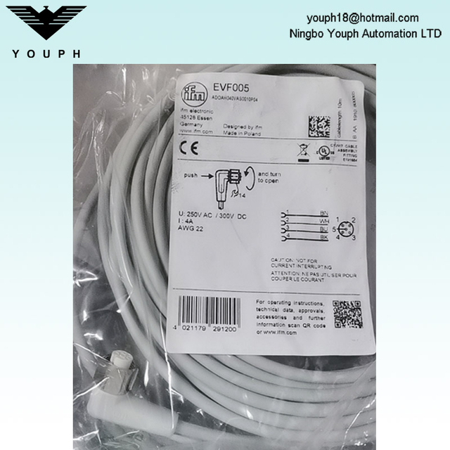 IFM EVF005 ADOAH040VAS0010P04 con cable de conexión de socket