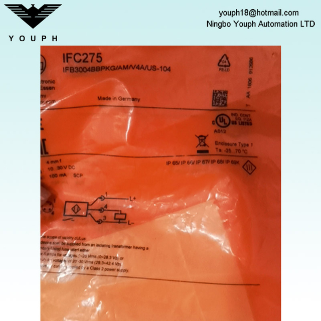 IFM IFC275 IFB3004BBPKG/AM/V4A/US-104 Sensor inductivo de metal completo