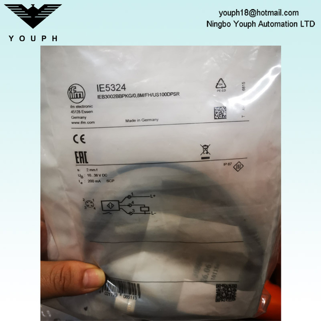 IFM IE5324 IEB3002BBPKG/0 8M/FH/US100DPS Sensor inductivo