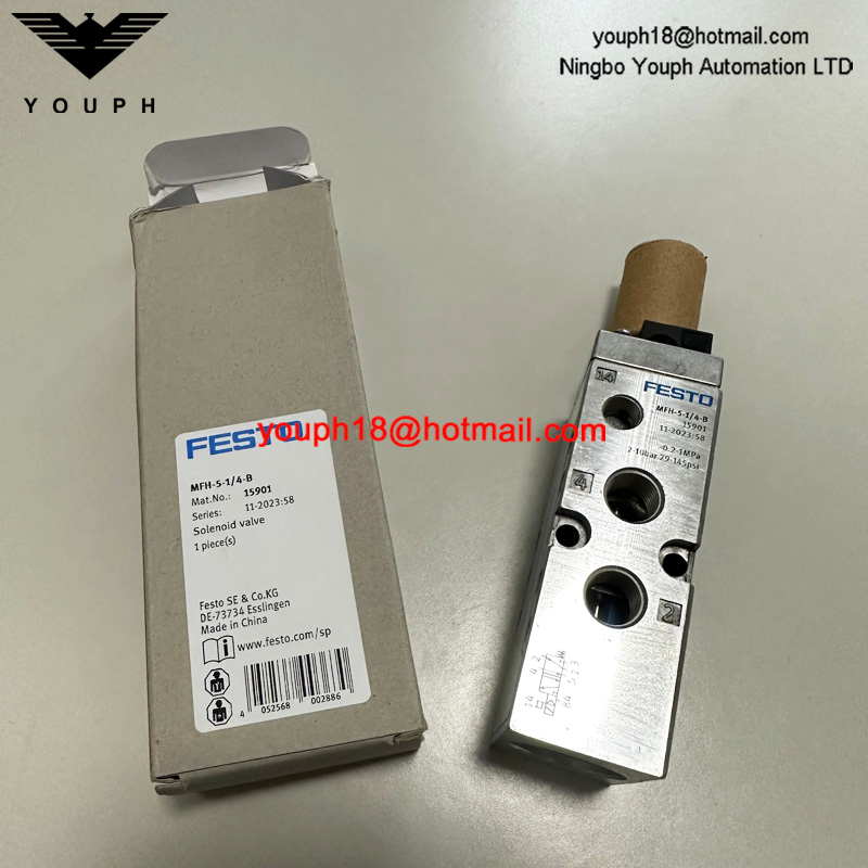 Festo MFH-5-1/4-B 15901 G1/4 5/2 válvulas monoestables solenoides de tigre