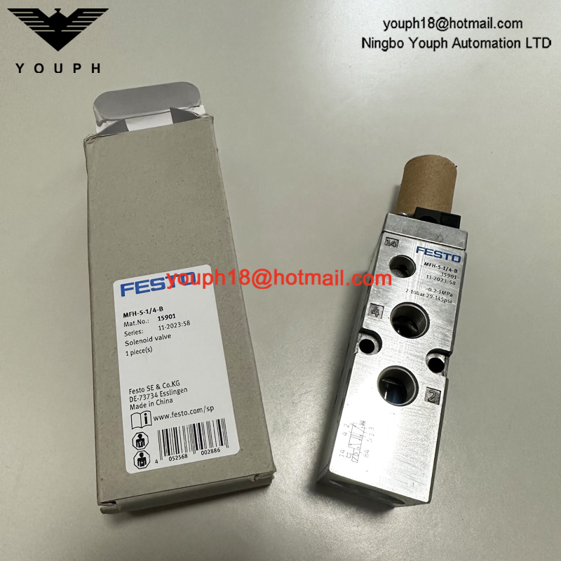 Festo MFH-5-1/4-B 15901 G1/4 5/2 válvulas monoestables solenoides de tigre