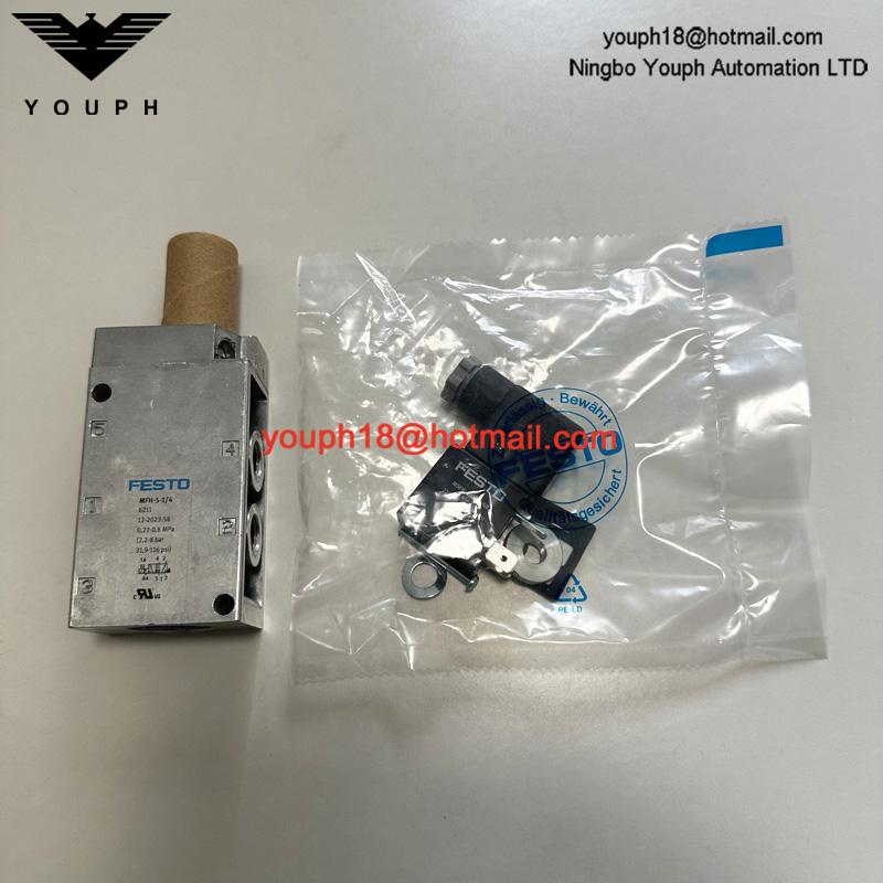 Festo MFH-5-1/4 6211 G1/4 Coil 24VDC 110VAC 220VAC MFH Válvula solenoide