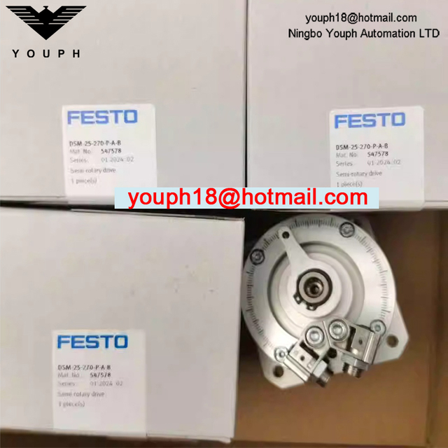 Festo DSM-25-270-PAB 547578 Componentes elásticos de amortiguación Spigot Spigot Semi-Rotary Drive