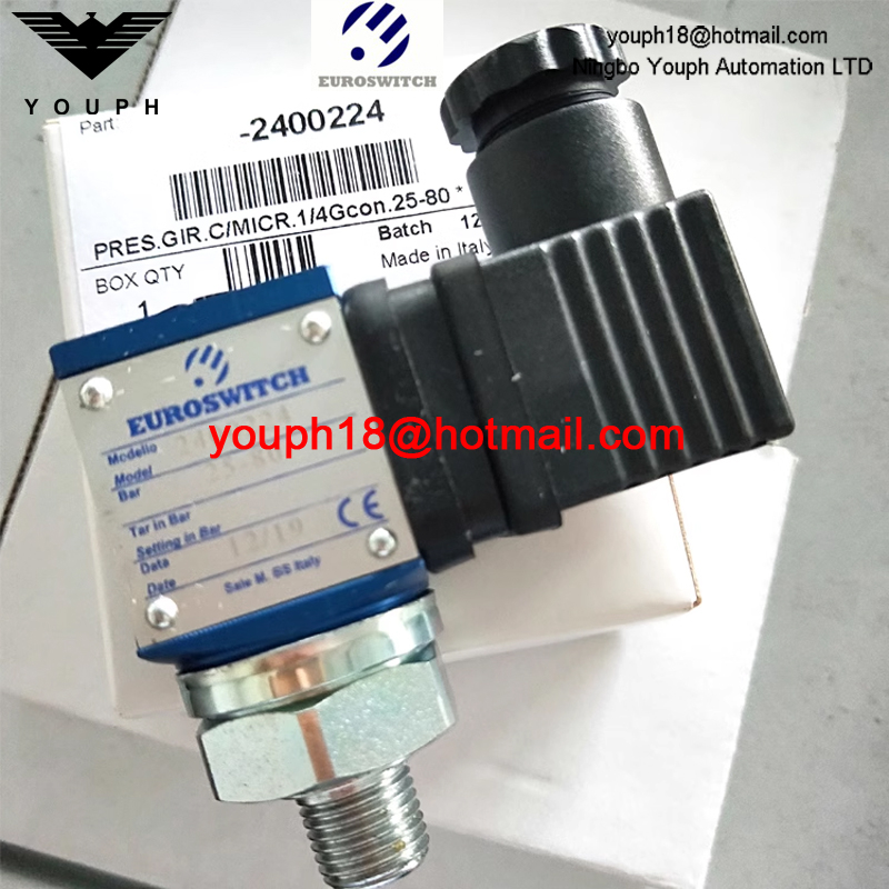 EuroSwitch 2400223 2400224 2400225 2400226 FKM SPDT Contactos Interruptor de presión del pistón