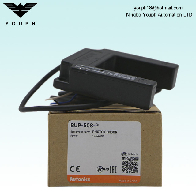 Autonics BUP-50S-P PNP Open IP66 Sensor fotoeléctrico de haz estándar IEC en forma de U
