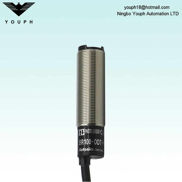 Autonics BR100-DDT-P BR100-DDT-CP Sensor de fotos cilíndrico reflectado reflectado difuso