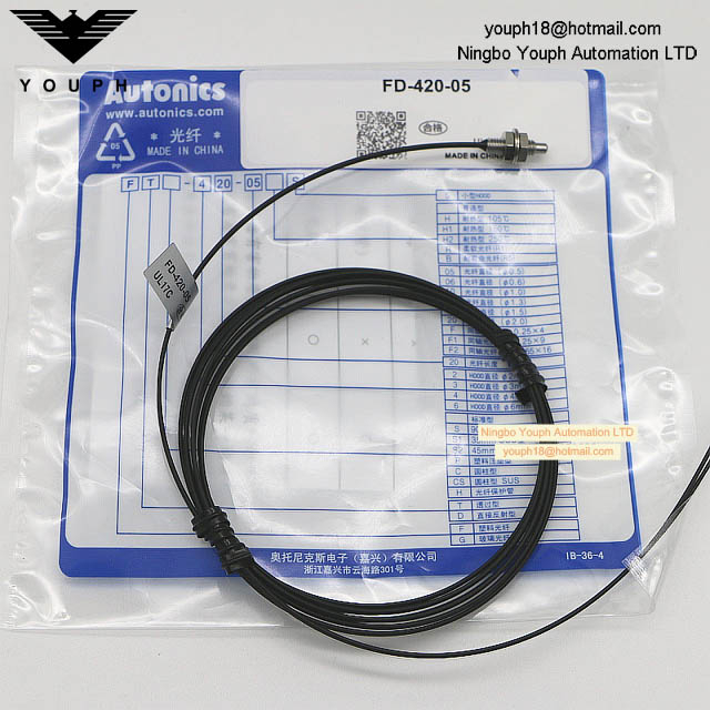 Autonics FD-420-05 Tipo reflectante difuso Sensor de fotos de cable de fibra óptica