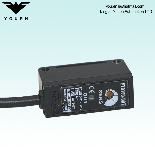 Autonics BYD100-DDT difuso sensor de fotos de ajuste de sensibilidad reflectante