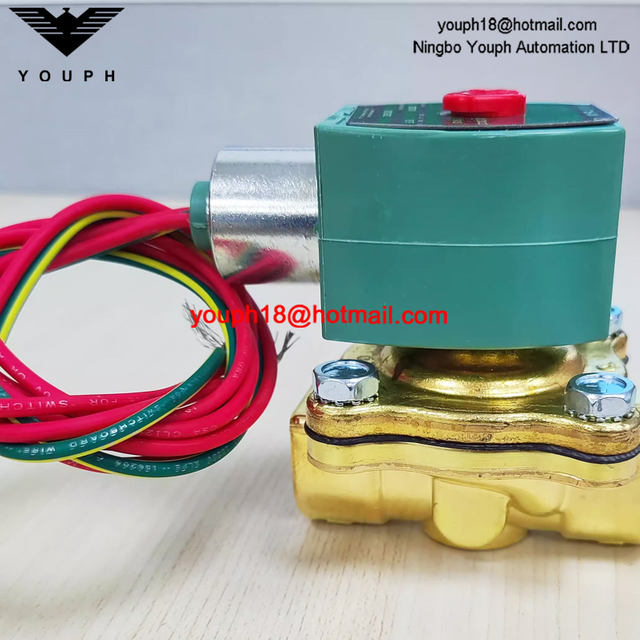 Asco reahat 8210g002 EF8210G002 24VDC 1/2 'Cuerpo de latón Válvula solenoide piloto