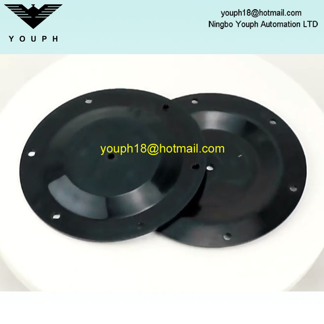 Chang Jiang QDM-CJ601S Diafragma de goma negra Diámetro exterior de 125 mm para bomba de tinta Bomba neumática de diafragma 