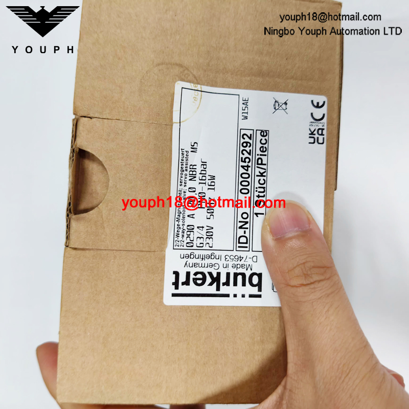 Burkert 00045292 0290 A 20,0 NBR MS 230V 50Hz 16W G3/4' Electroválvula servocontrolada de latón