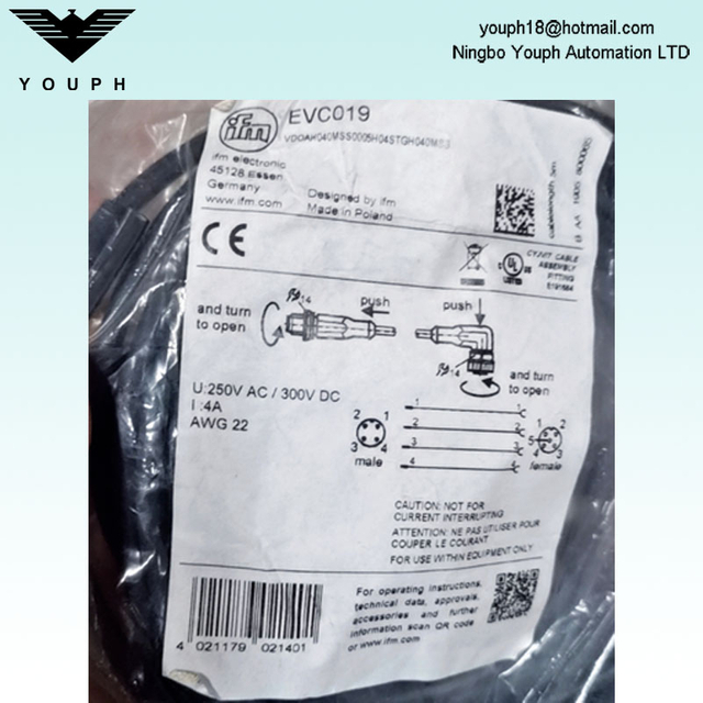 IFM EVC019 VDOAH040MSSS0005H04STGH040MSS Cable de conexión