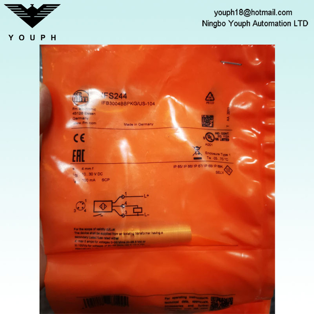 IFM IFS244 IFB3004BBPKG/US-104 Sensor inductivo PNP