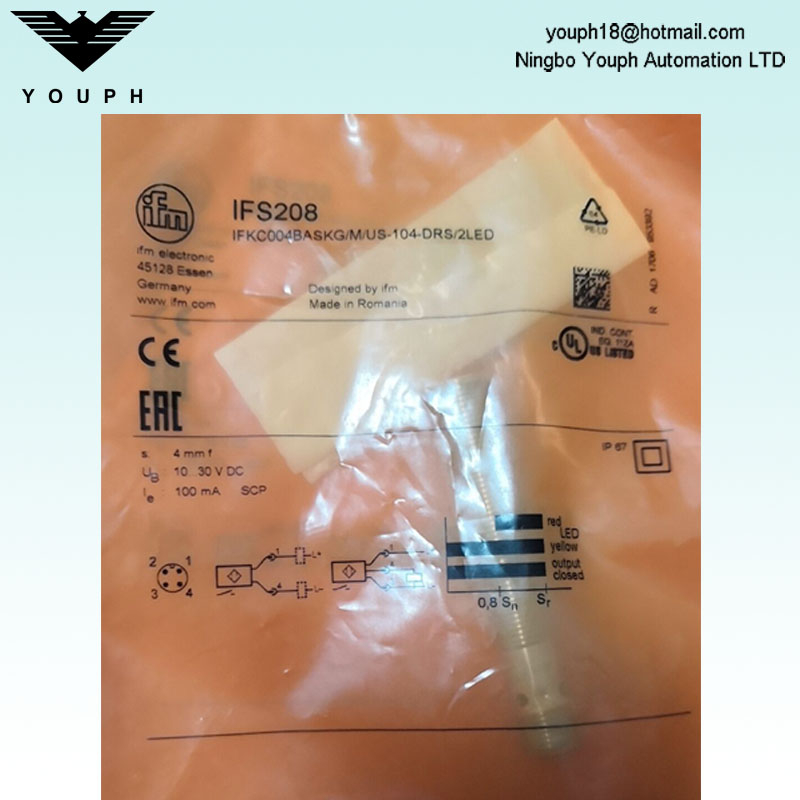IFM IFS208 IFKC004BASKG/M/US-104-DRS/2LED EAC Sensor inductivo