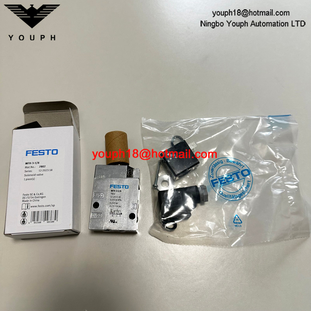 Festo MFH-3-1/8 7802 G1/8 'con bobina 24VDC 220VAC Tiger Válvula neumática clásica