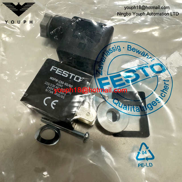 Festo MSFW-230-50/60 4540 230V AC 50/60 Hz Válvula de tigre MFH-5-1/4 Bobina solenoide
