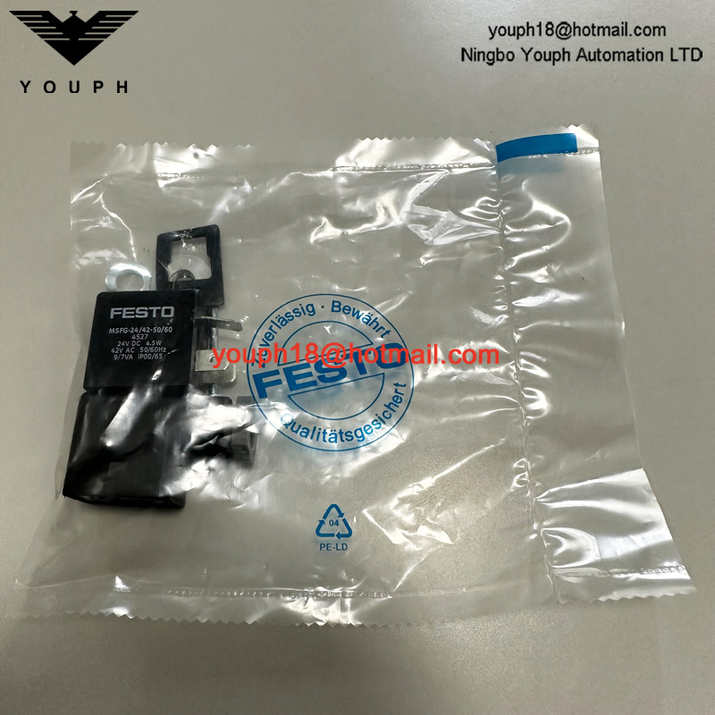 Festo MSFG-24/42-50/60 4527 24V Tiger Tiger Classic Solenoid Valve MFH-5-1/8 MFH-5-1/4 Solenoid Coil